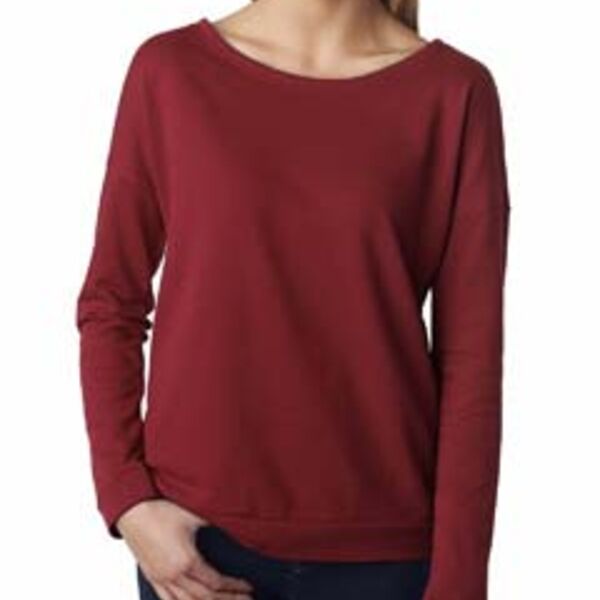Ladies' French Terry Long-Sleeve Scoop Thumbnail