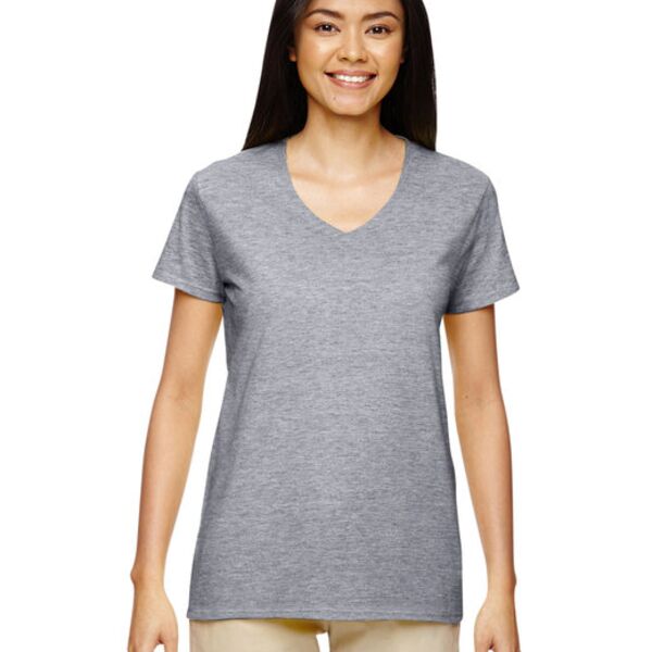 G500VL Gildan Ladies' Heavy Cotton™ 5.3 oz. V-Neck T-Shirt Thumbnail