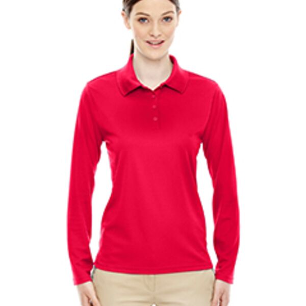 Ash City - Core 365 Ladies' Pinnacle Performance Long-Sleeve Piqué Polo Thumbnail