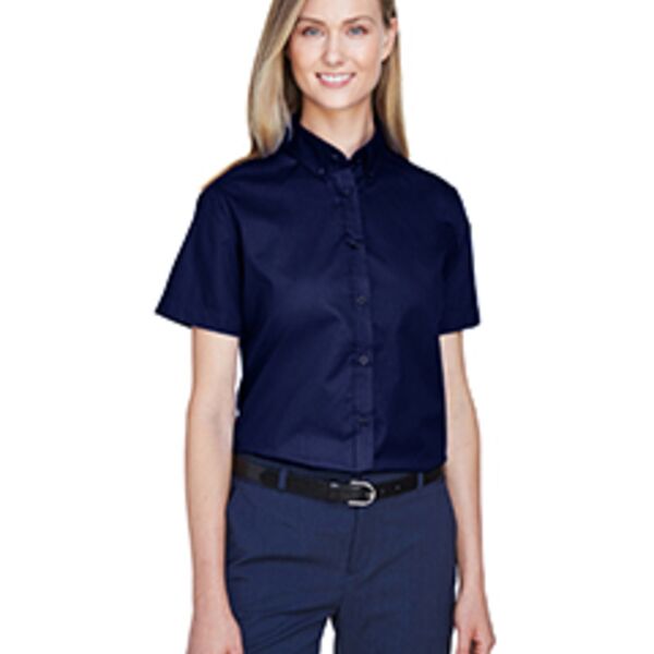 Core 365 Ladies' Optimum Short-Sleeve Twill Shirt Thumbnail