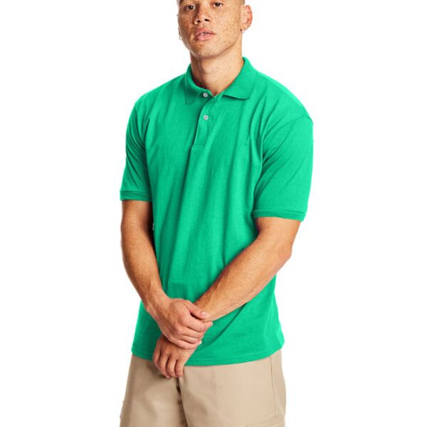 Hanes Adult 5.2 oz., 50/50 EcoSmart® Jersey Knit Polo Thumbnail