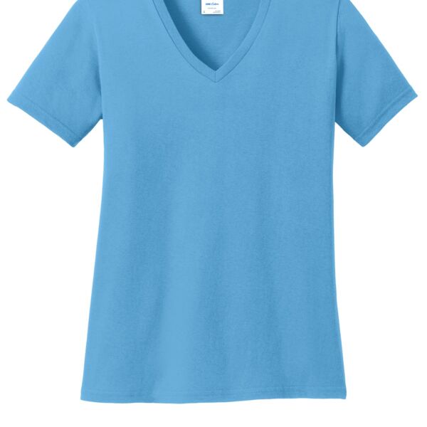 port and Company Ladies Core Cotton V Neck Tee Thumbnail